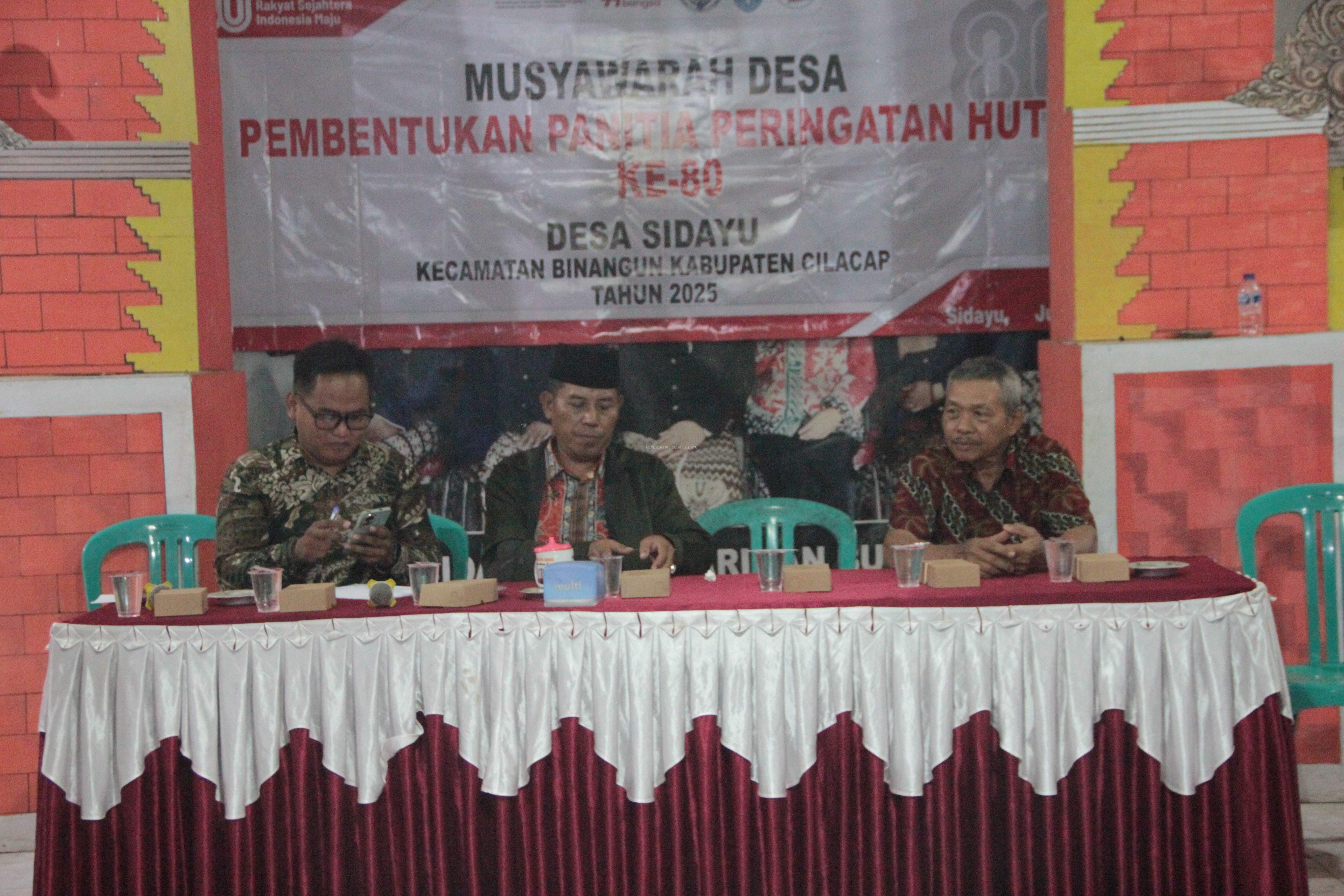 Desa Sidayu Bentuk Panitia HUT RI ke-80